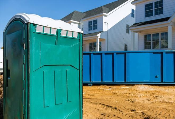 ensuring hygiene on a work site with strategically placed porta potties